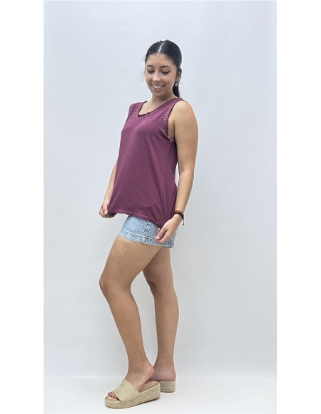 CAMISETA TERESA BERENGENA
