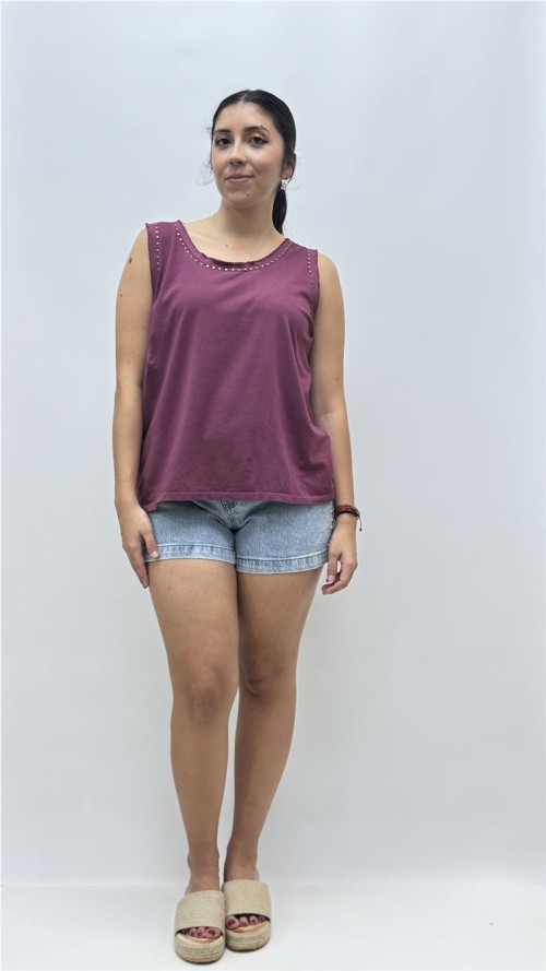 CAMISETA TERESA BERENGENA