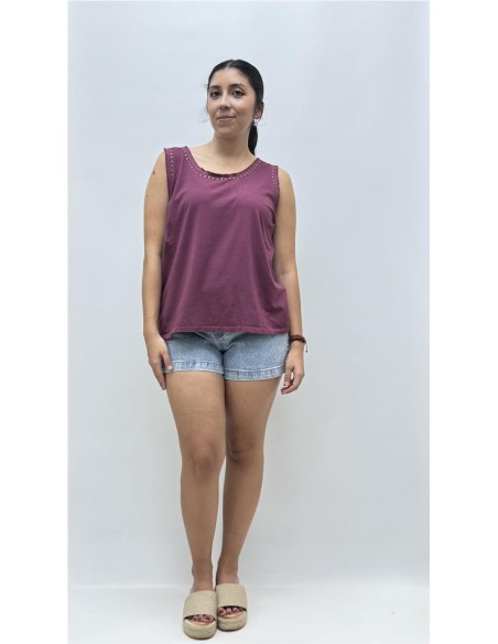 CAMISETA TERESA BERENGENA