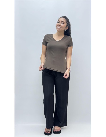 CAMISETA AGOSTO MARRON