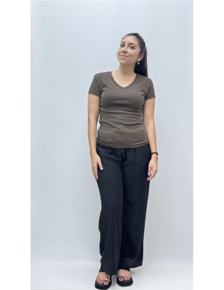 CAMISETA AGOSTO MARRON