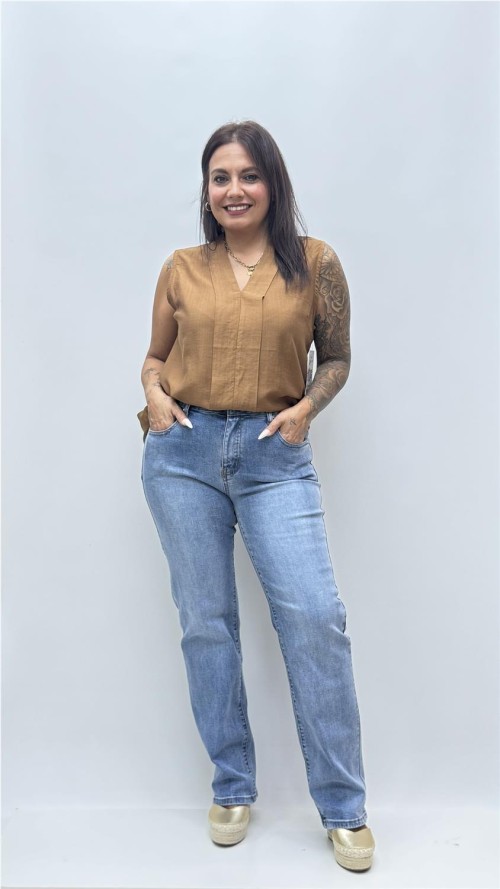 CAMISA CAMILA MARRON