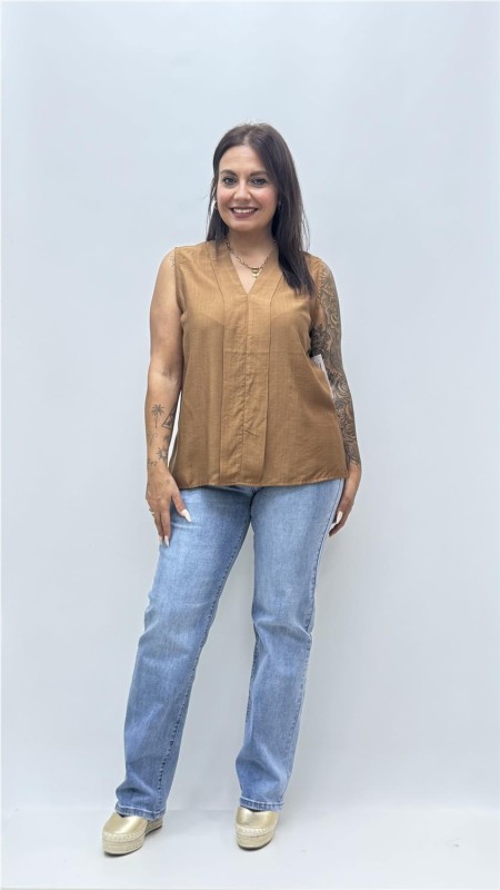 CAMISA CAMILA MARRON 2