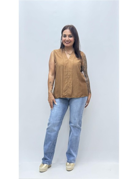 CAMISA CAMILA MARRON