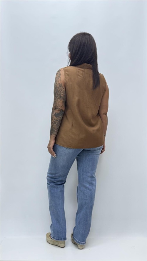 CAMISA CAMILA MARRON