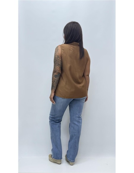 CAMISA CAMILA MARRON