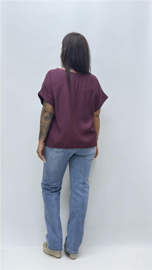 CAMISA LUNA BURDEOS