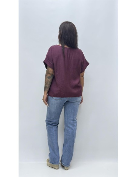CAMISA LUNA BURDEOS