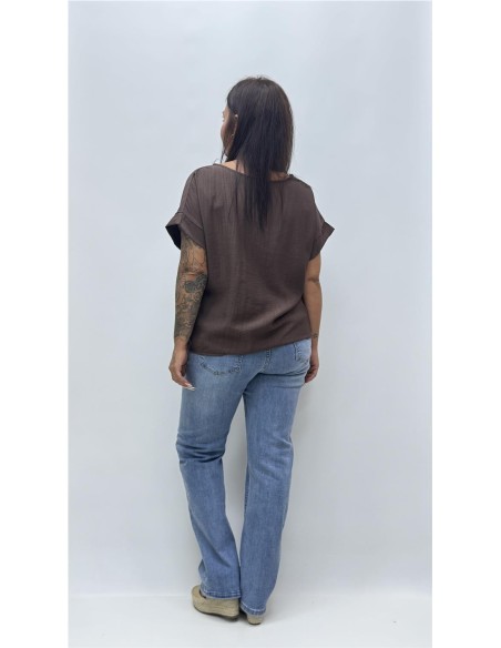 CAMISA LUNA MARRON
