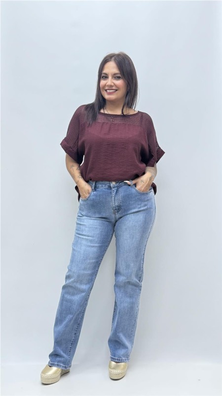 CAMISA PARFUA BURDEOS