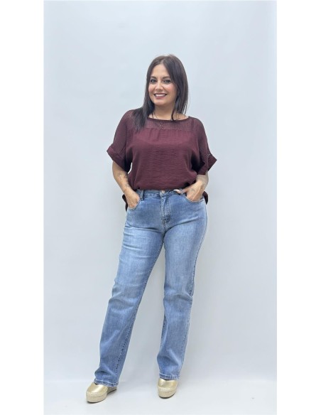 CAMISA PARFUA BURDEOS