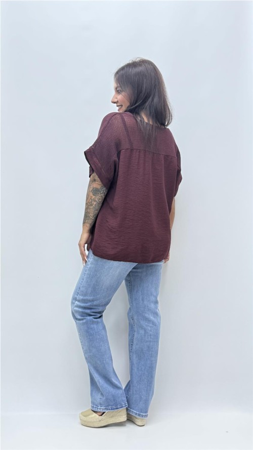 CAMISA PARFUA BURDEOS
