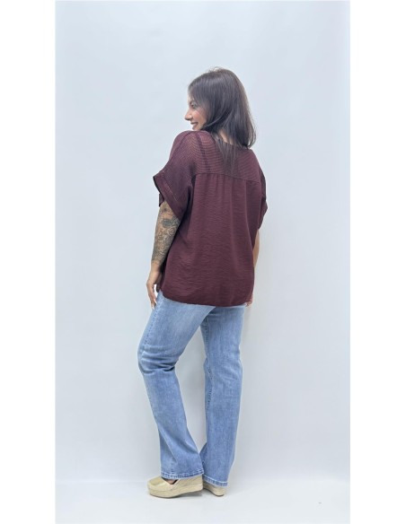 CAMISA PARFUA BURDEOS