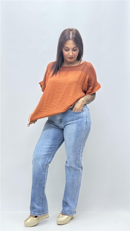 CAMISA PARFUA TEJA