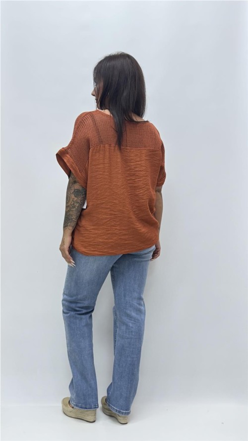 CAMISA PARFUA TEJA
