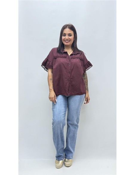 CAMISA ESME BURDEOS