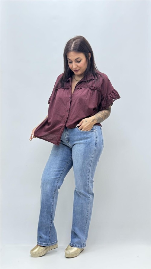 CAMISA ESME BURDEOS
