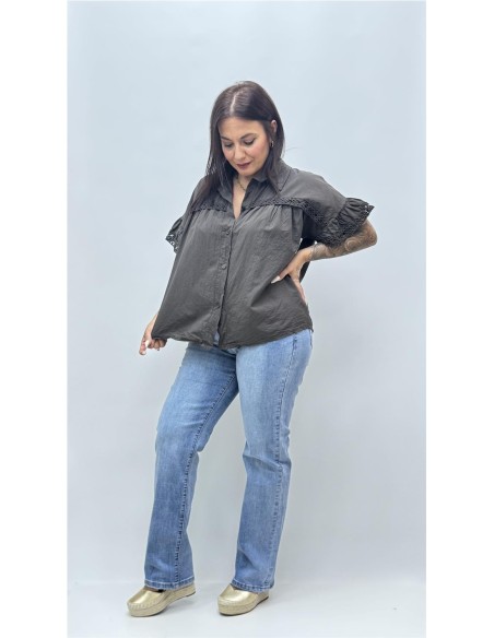 CAMISA ESME MARRON
