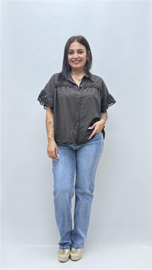 CAMISA ESME MARRON