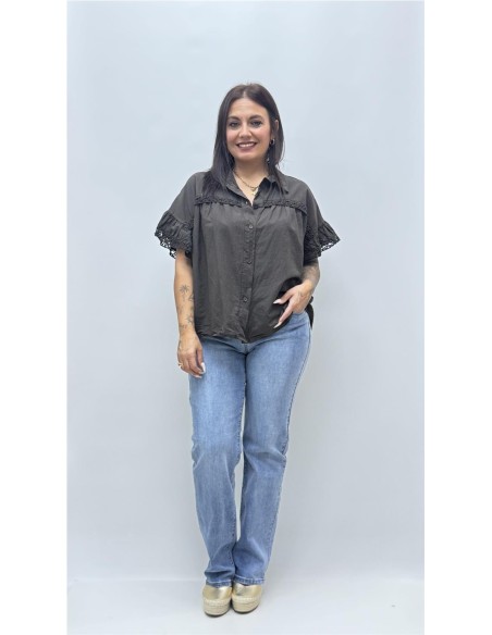 CAMISA ESME MARRON