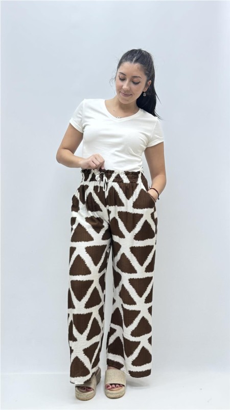 PANTALON COSMOS MARRON
