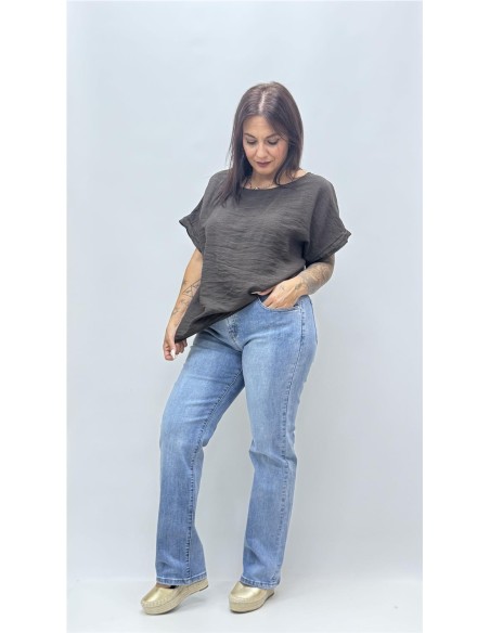 CAMISA GABRIELA MARRON