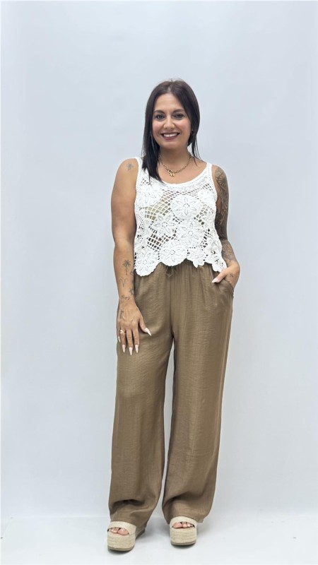 PANTALON LEONOR MARRON