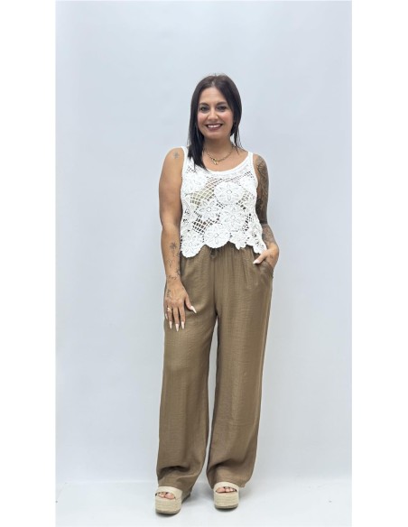 PANTALON LEONOR MARRON