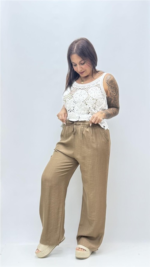 PANTALON LEONOR MARRON