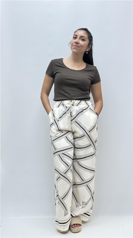 PANTALON PINTO MARRON
