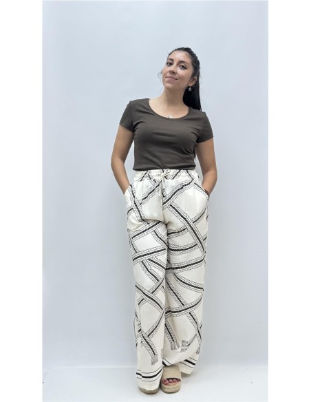 PANTALON PINTO MARRON
