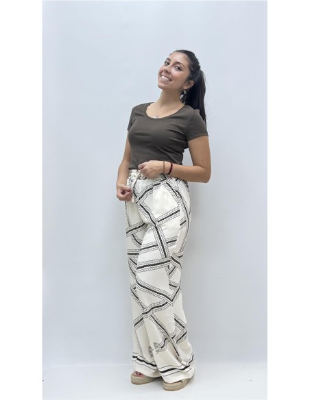 PANTALON PINTO MARRON