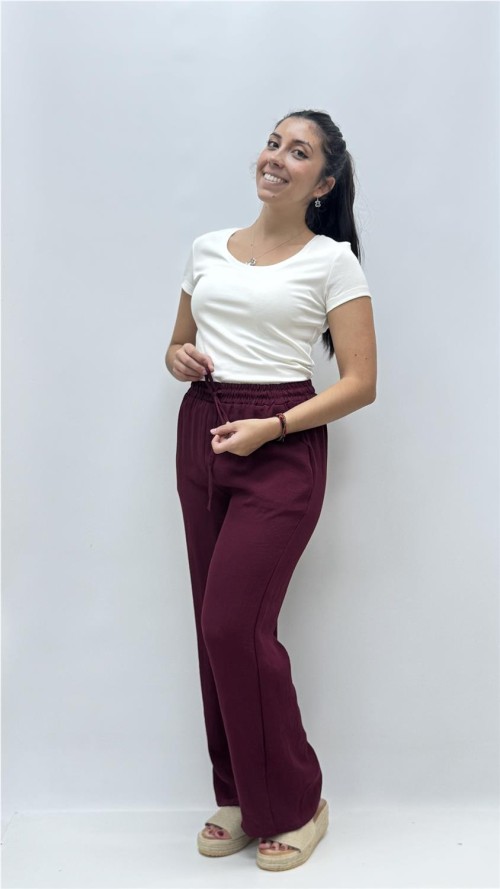 PANTALON JULIA BURDEOS