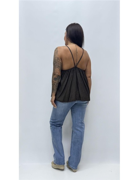 TOP COLLAR MARRON