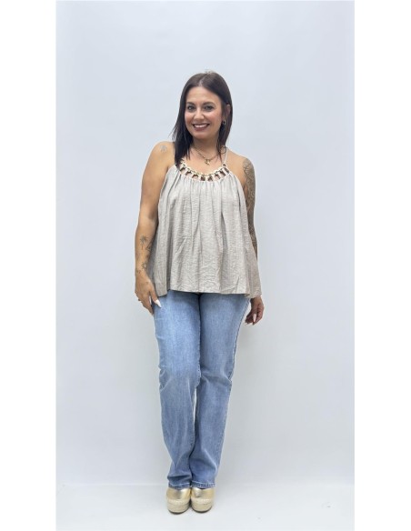 TOP COLLAR BEIG