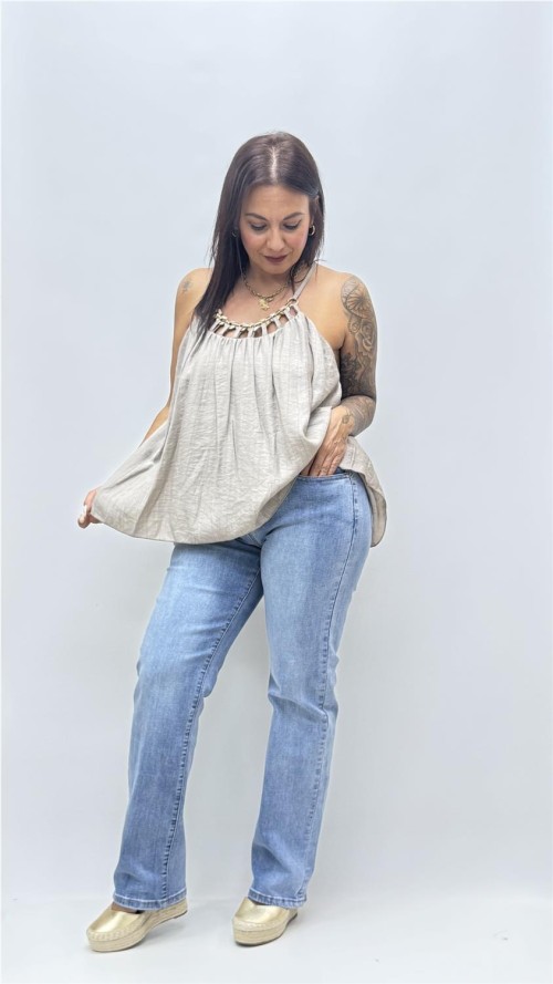 TOP COLLAR BEIG