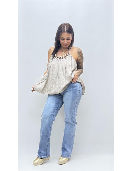 TOP COLLAR BEIG