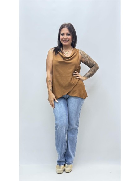TOP CARLOTA MARRON
