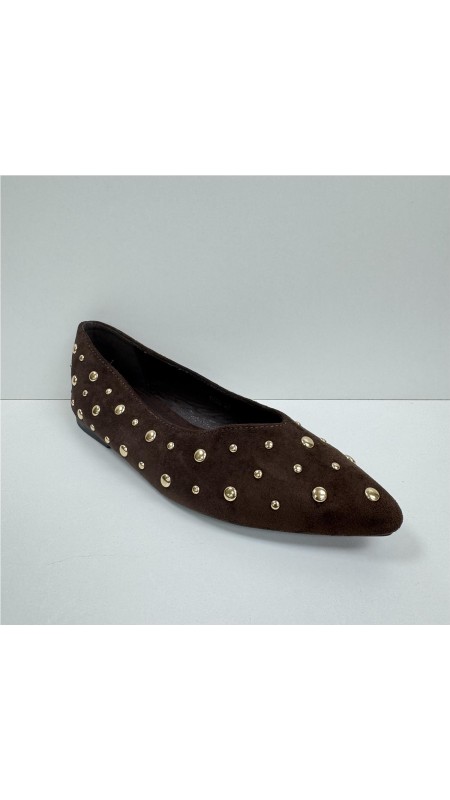 MANOLETINA TACHUELAS DE PICO MARRON