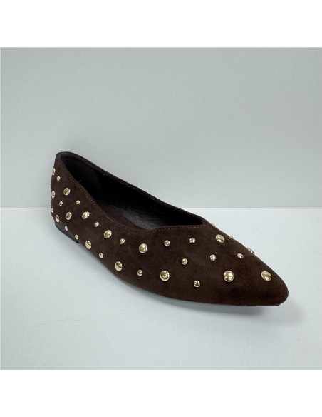 MANOLETINA TACHUELAS DE PICO MARRON