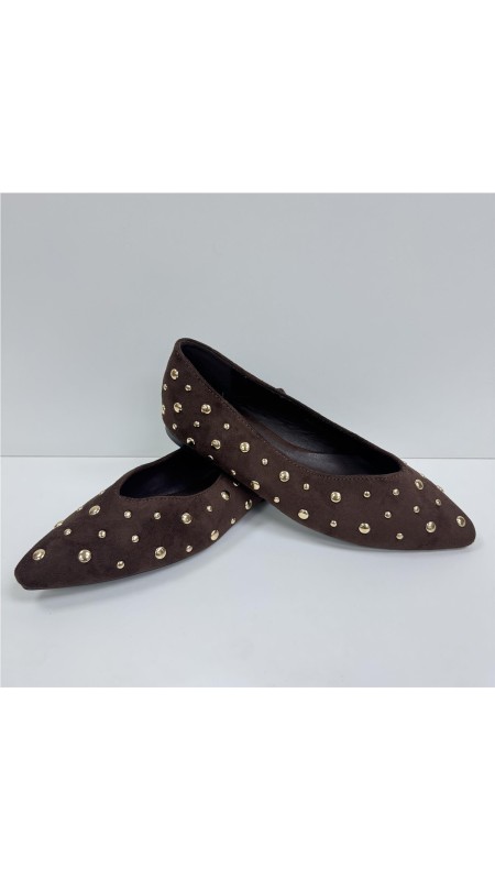 MANOLETINA TACHUELAS DE PICO MARRON 2