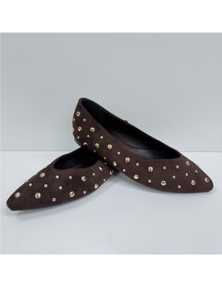 MANOLETINA TACHUELAS DE PICO MARRON