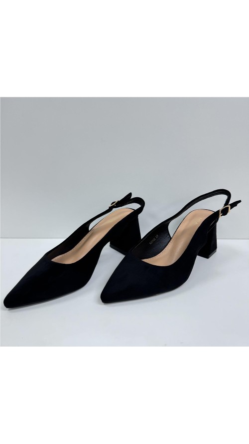 SALON DESTALONADO, TACON ANCHO NEGRO