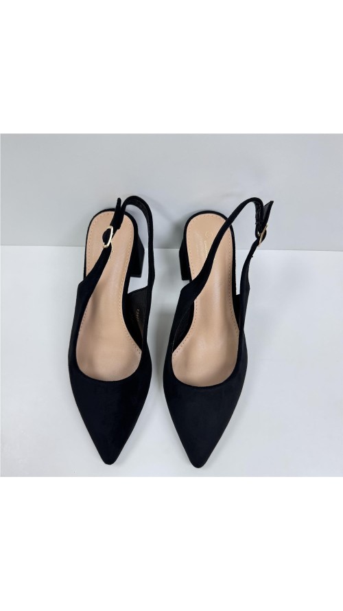 SALON DESTALONADO, TACON ANCHO NEGRO