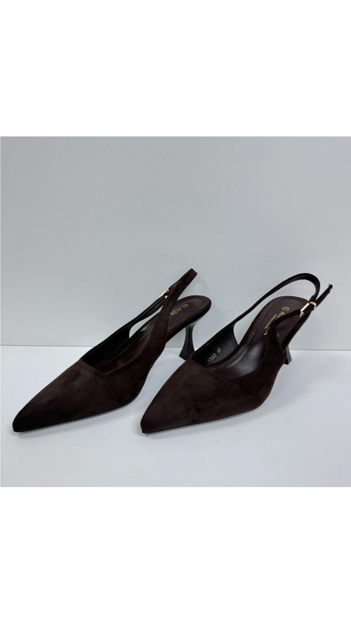 SALON DESTALONADO, TACON FINO MARRON