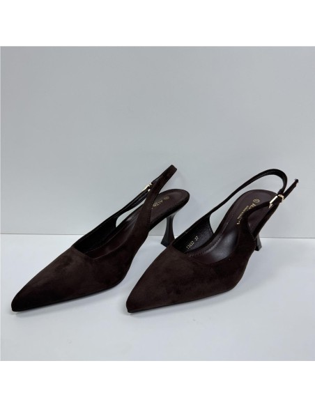 SALON DESTALONADO, TACON FINO MARRON
