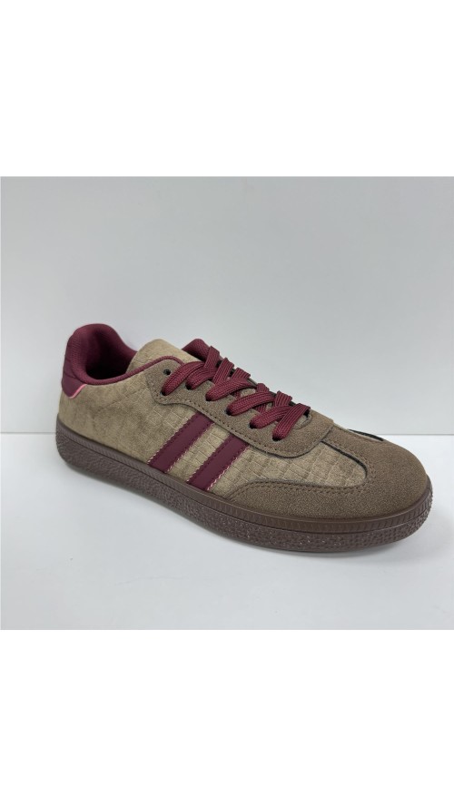 BAMBA SERRAJE 2 LINEAS TAUPE