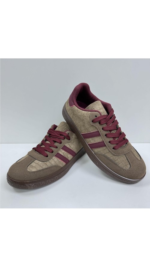 BAMBA SERRAJE 2 LINEAS TAUPE