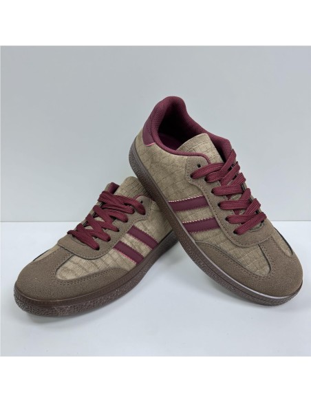 BAMBA SERRAJE 2 LINEAS TAUPE