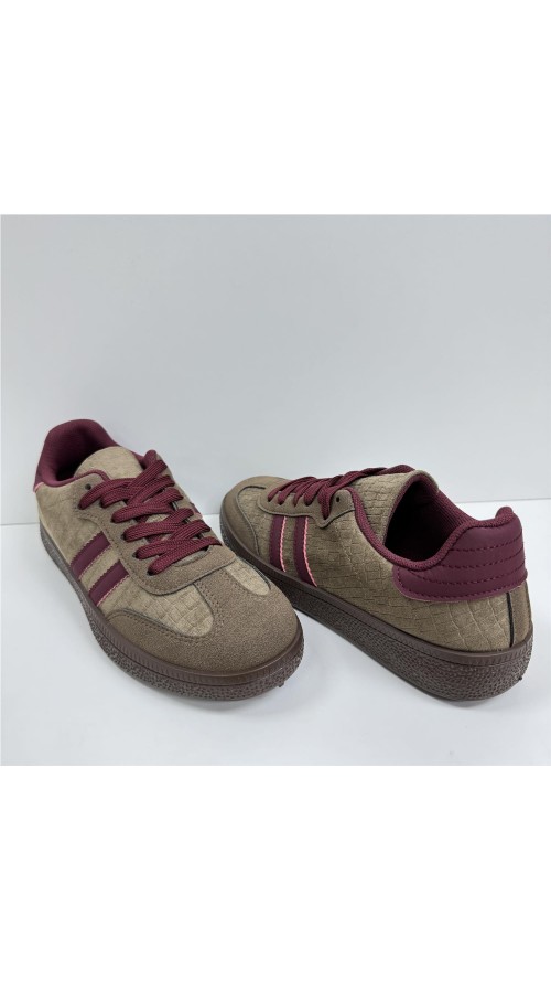 BAMBA SERRAJE 2 LINEAS TAUPE